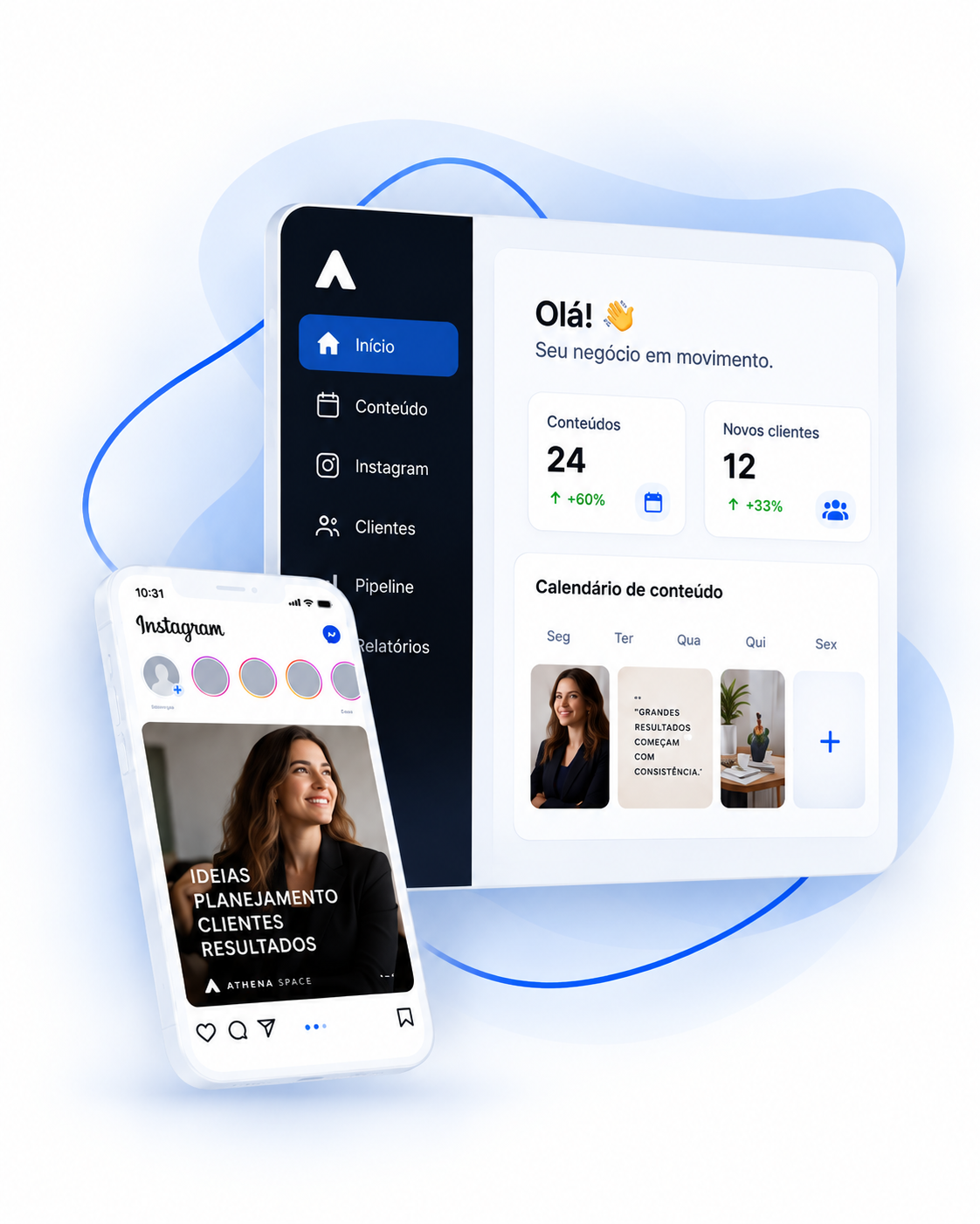 Creative Athena — gestão e organização de conteúdo