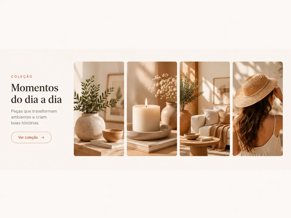 Exemplo visual da etapa Solução em uma Landing Page